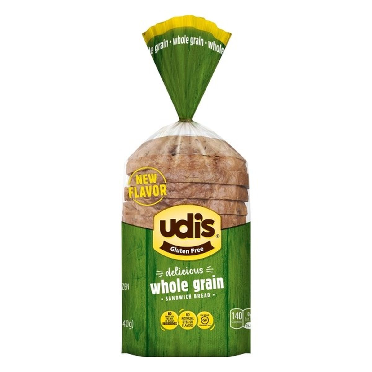 Calories in Udi's Sandwich Bread, Whole Grain