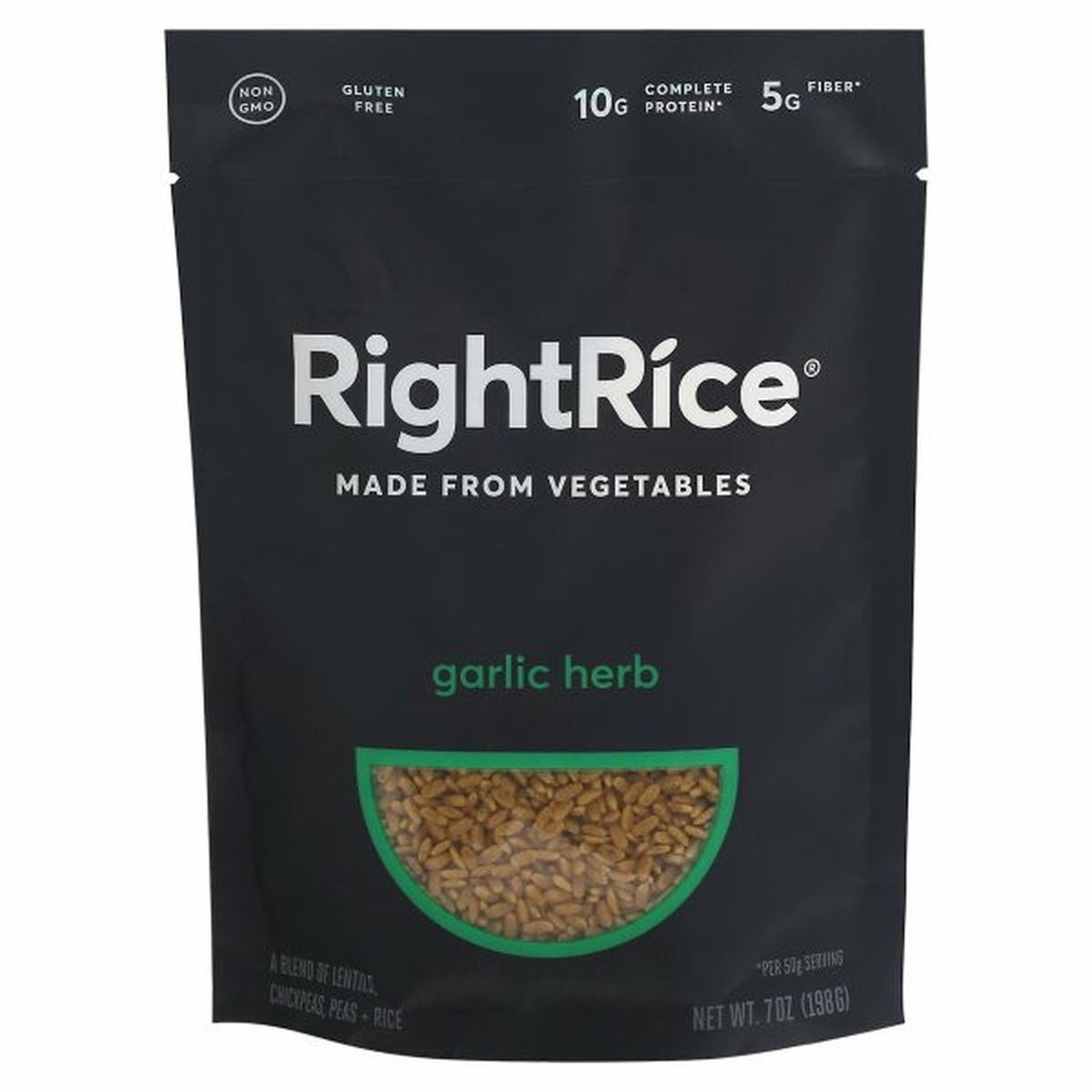 Calories in RightRice Rice, Garlic Herb, Made from Vegetables