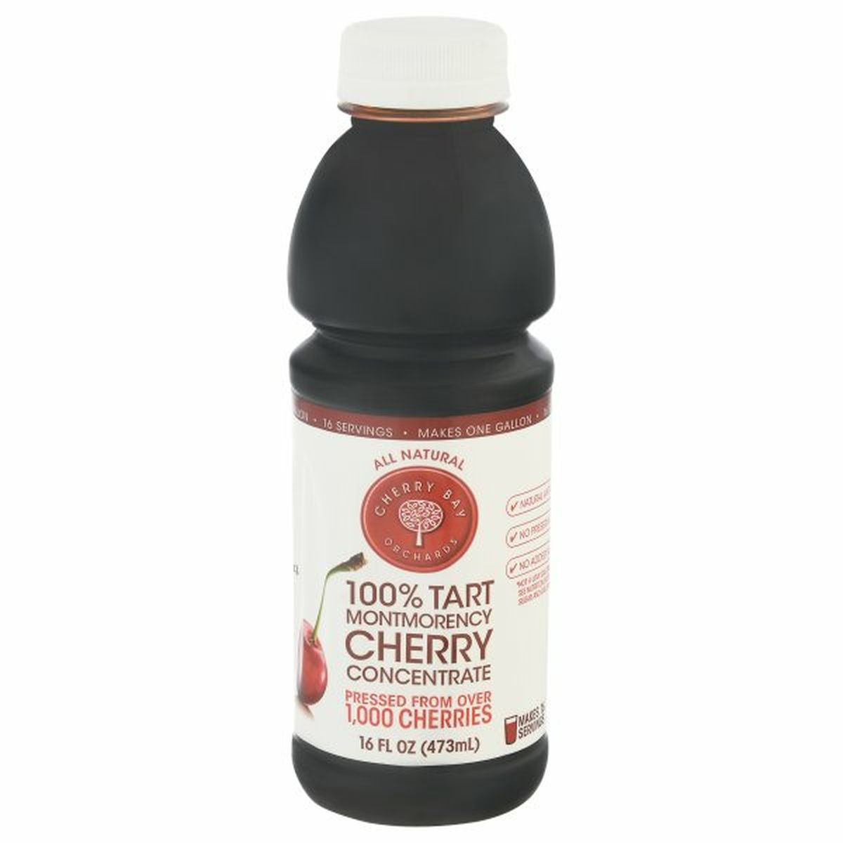 Calories in Cherry Bay Orchards Cherry Concentrate, 100% Tart Montmorency
