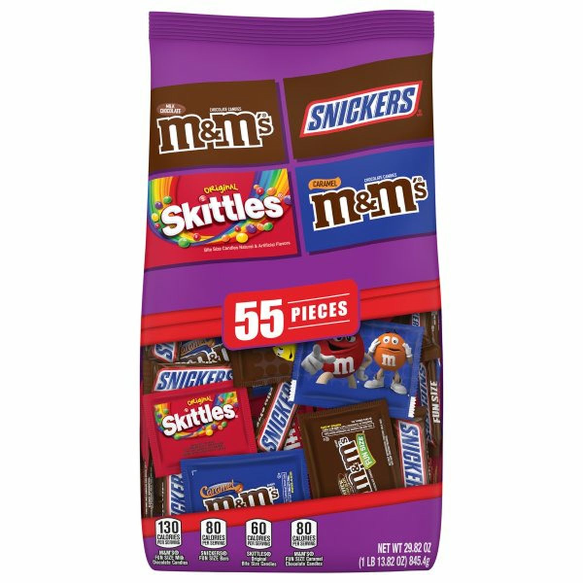 Calories in M&m's, Snickers & Skittles Candy, Assorted