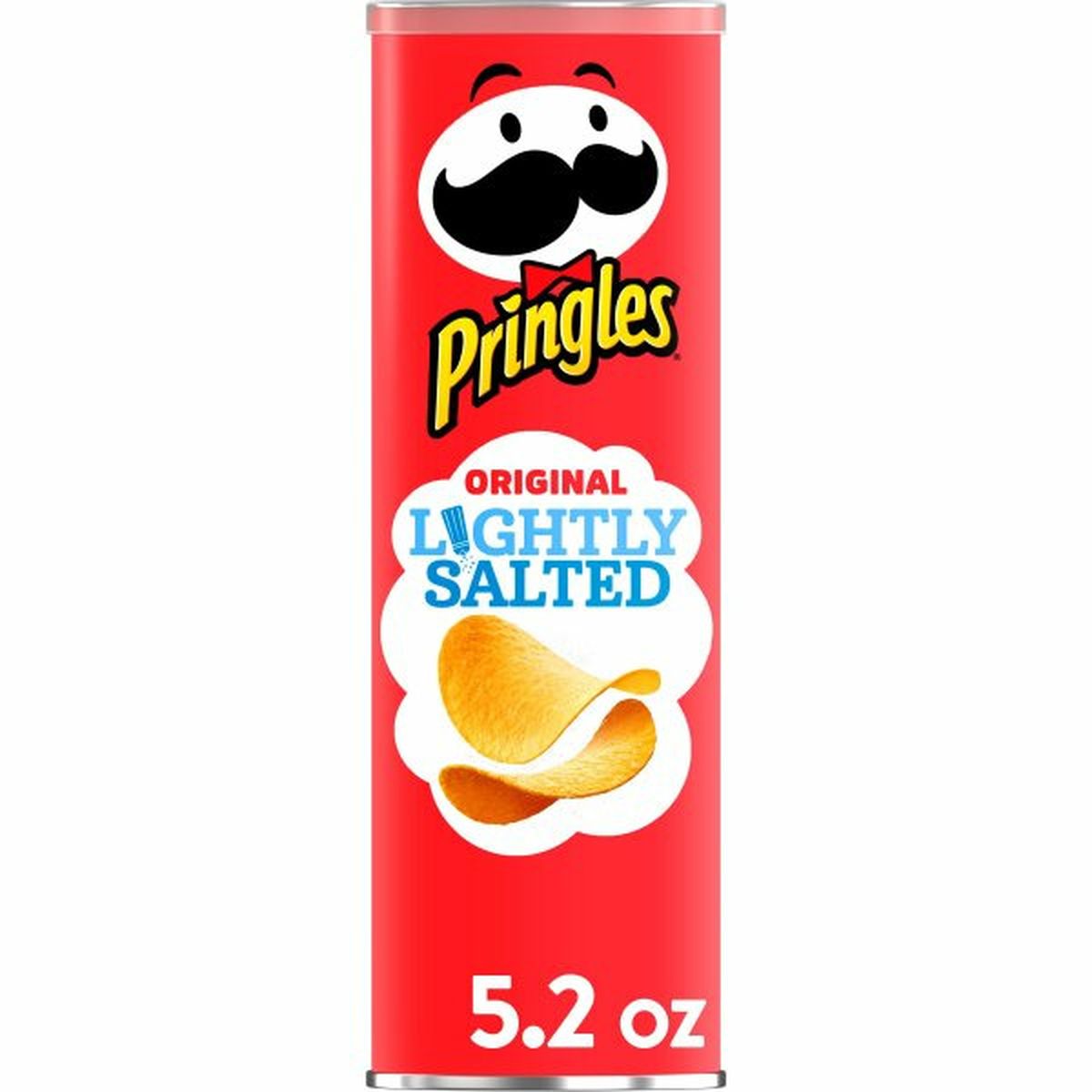 Calories in Pringles Salty Snacks Pringles Potato Crisps Chips, Lightly Salted Original, Snacks On The Go, 5.2oz