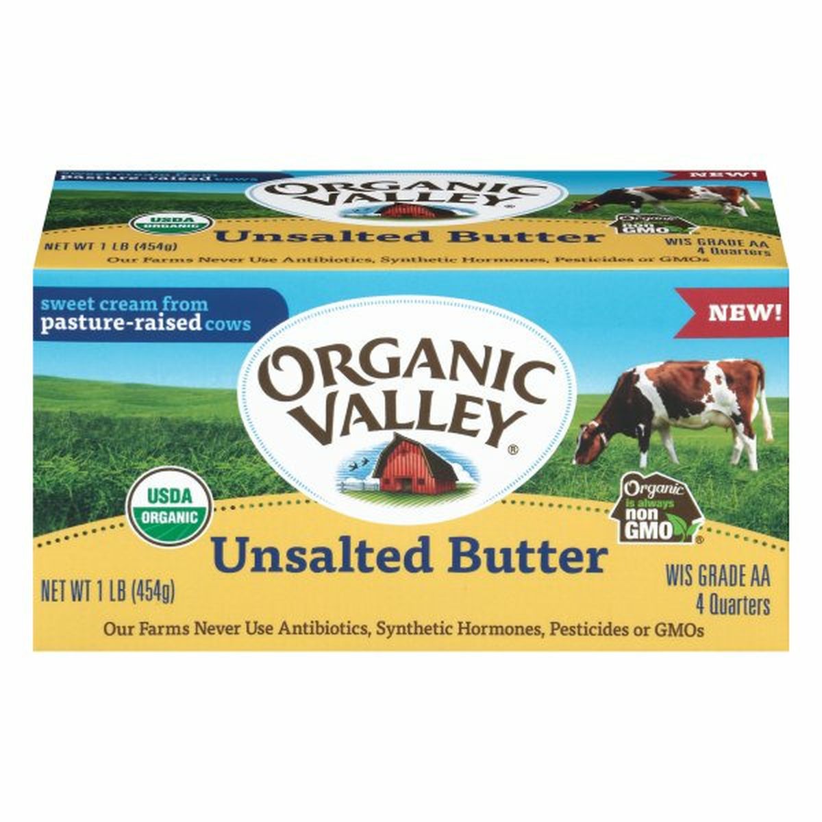 Calories in Organic Valley Butter, Unsalted