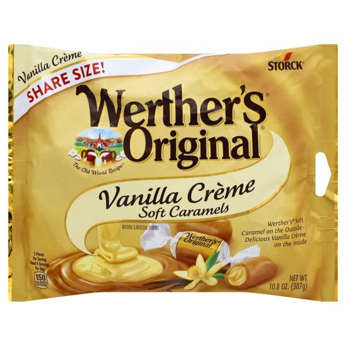 Calories in Werther's Original Soft Caramels, Vanilla Creme, Share Size
