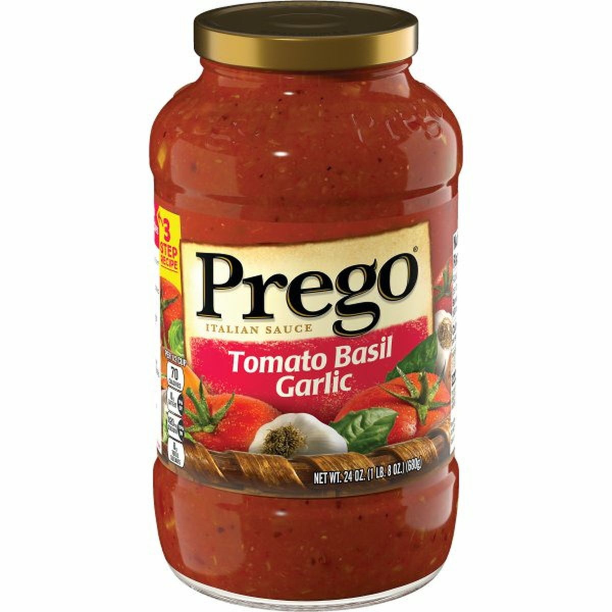 Calories in Pregos Tomato Basil Garlic Italian Sauce
