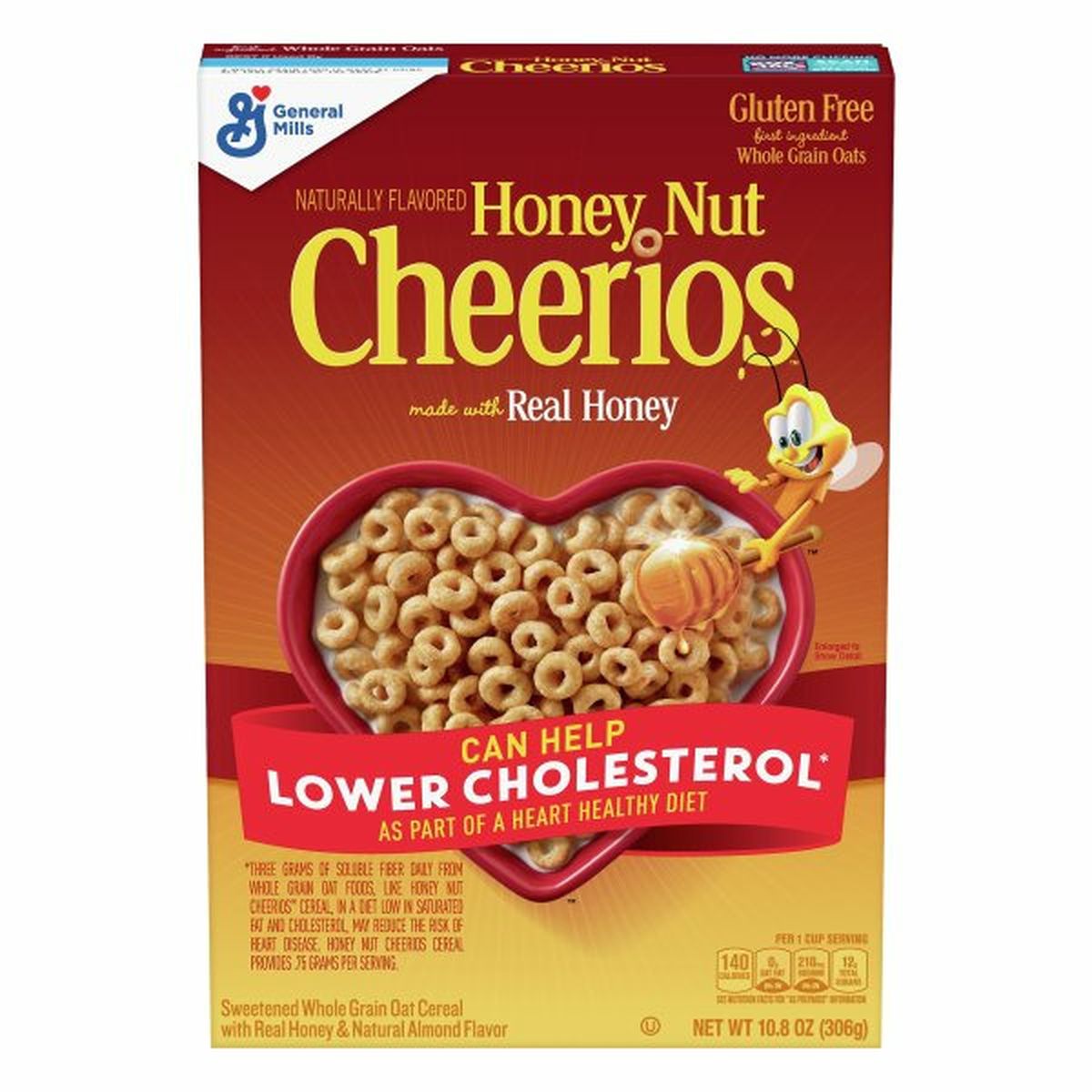 Calories in Honey Nut Cheerios Cereal, Gluten Free, Honey Nut