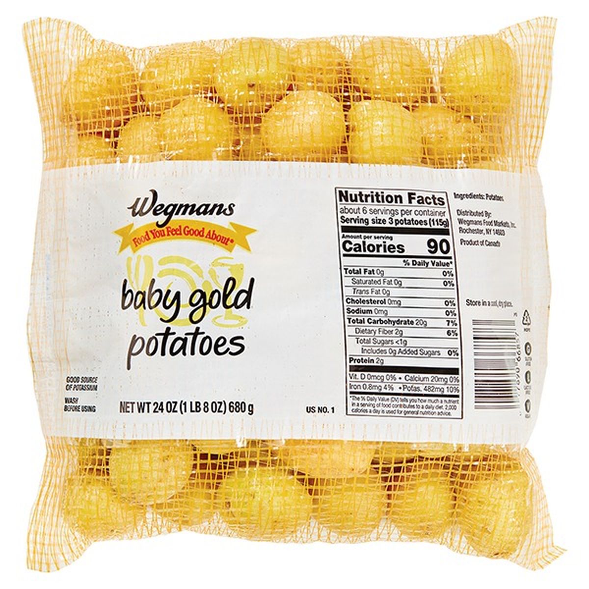Calories in Wegmans Baby Gold Potatoes