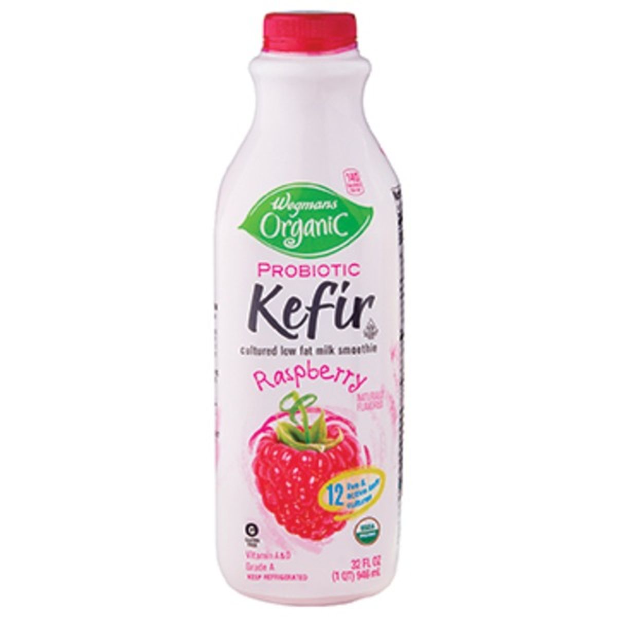 Calories in Wegmans Organic Raspberry Probiotic Kefir