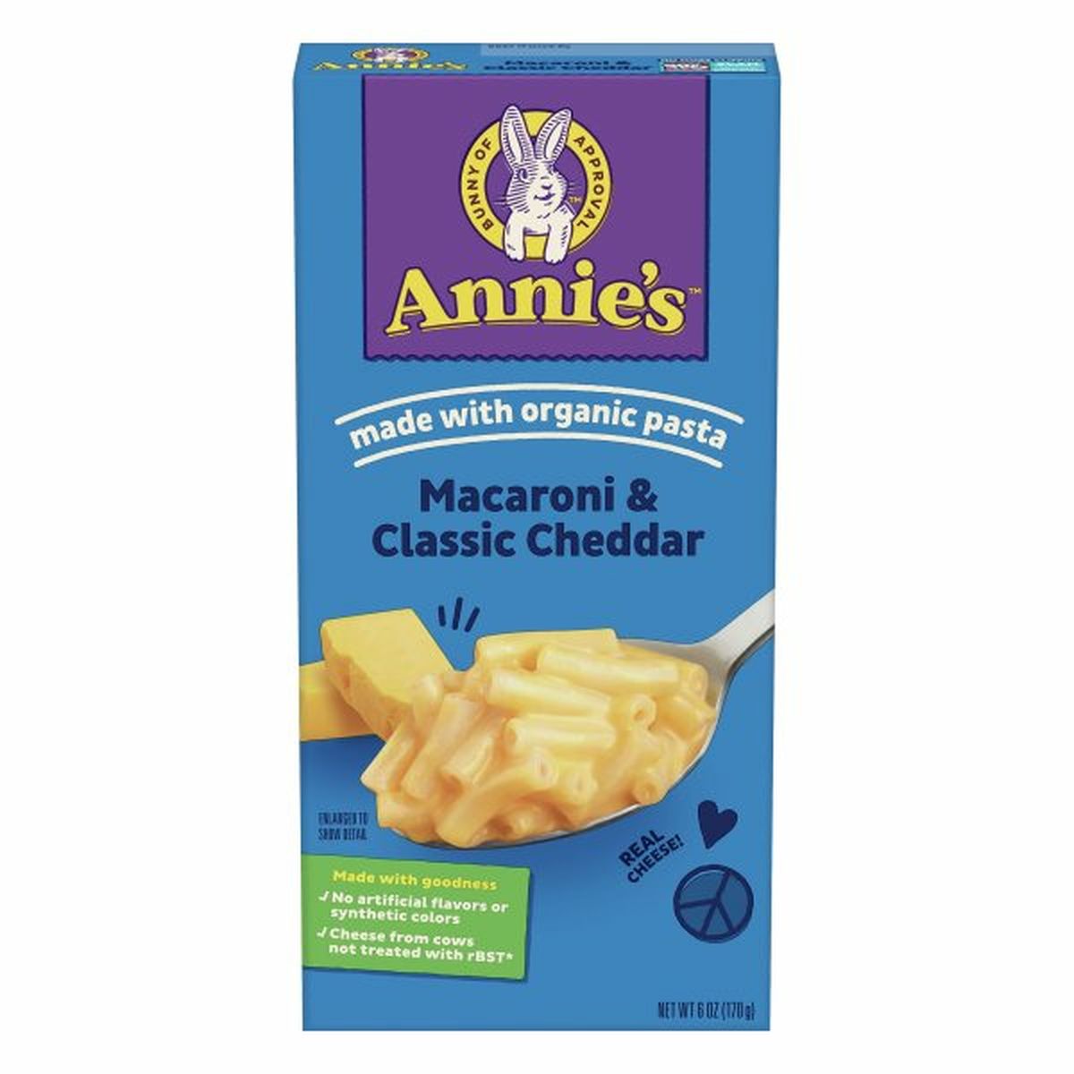 Calories in Annie's Macaroni & Cheese, Classic Cheddar