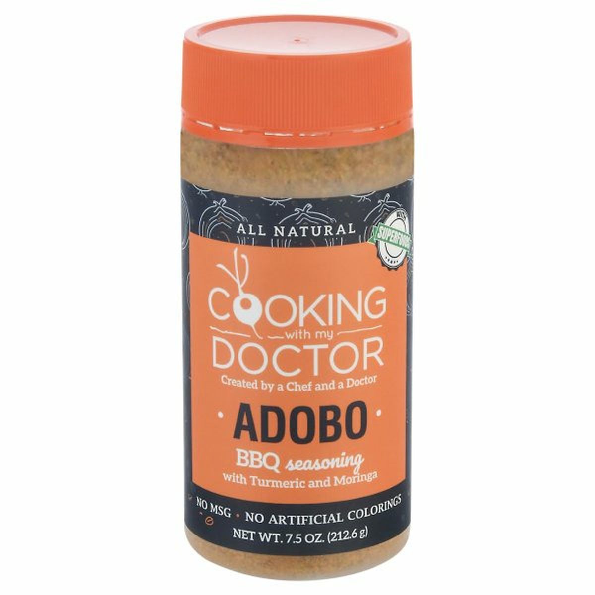 Calories in Cooking with my Doctor BBQ Seasoning, Adobo
