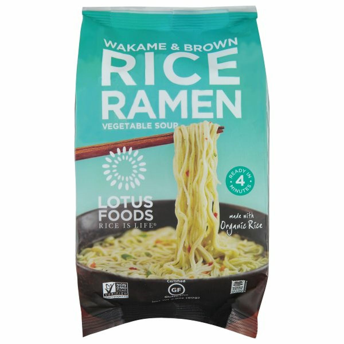 Calories in Rice Ramen Rice Ramen, Vegetable Soup, Wakame & Brown