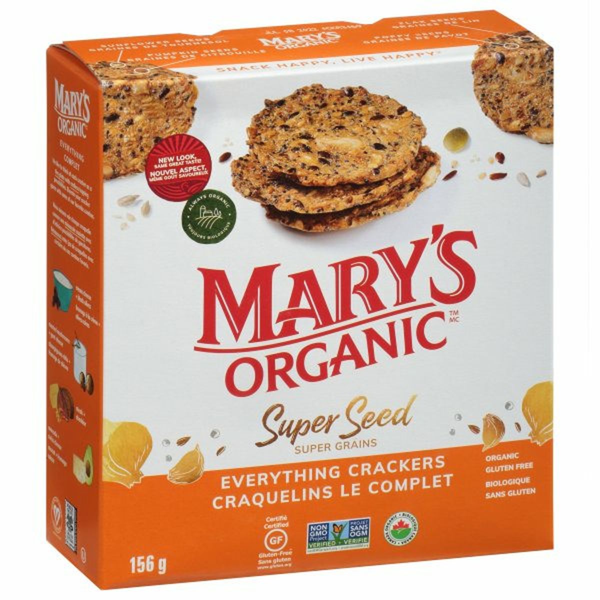 Calories in Mary's Gone Crackers Crackers, Everything, Super Seed