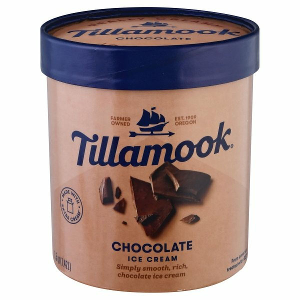 Calories in Tillamook Ice Cream, Chocolate