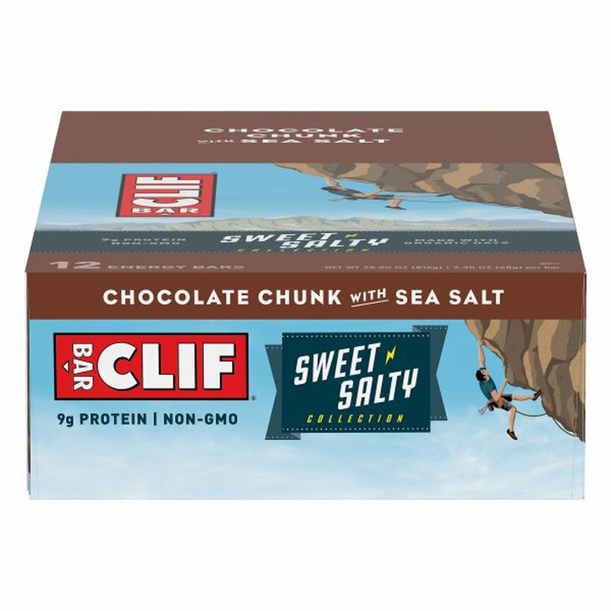 Calories in CLIF BAR Sweet Salty Collection Energy Bars, Chocolate Chunk with Sea Salt