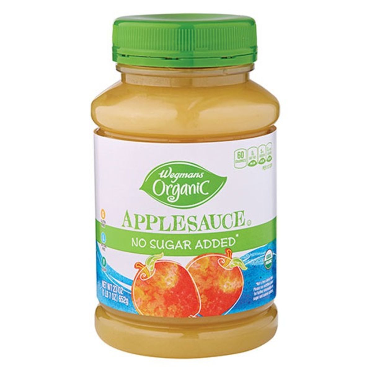 Calories in Wegmans Organic Applesauce, No Sugar Added