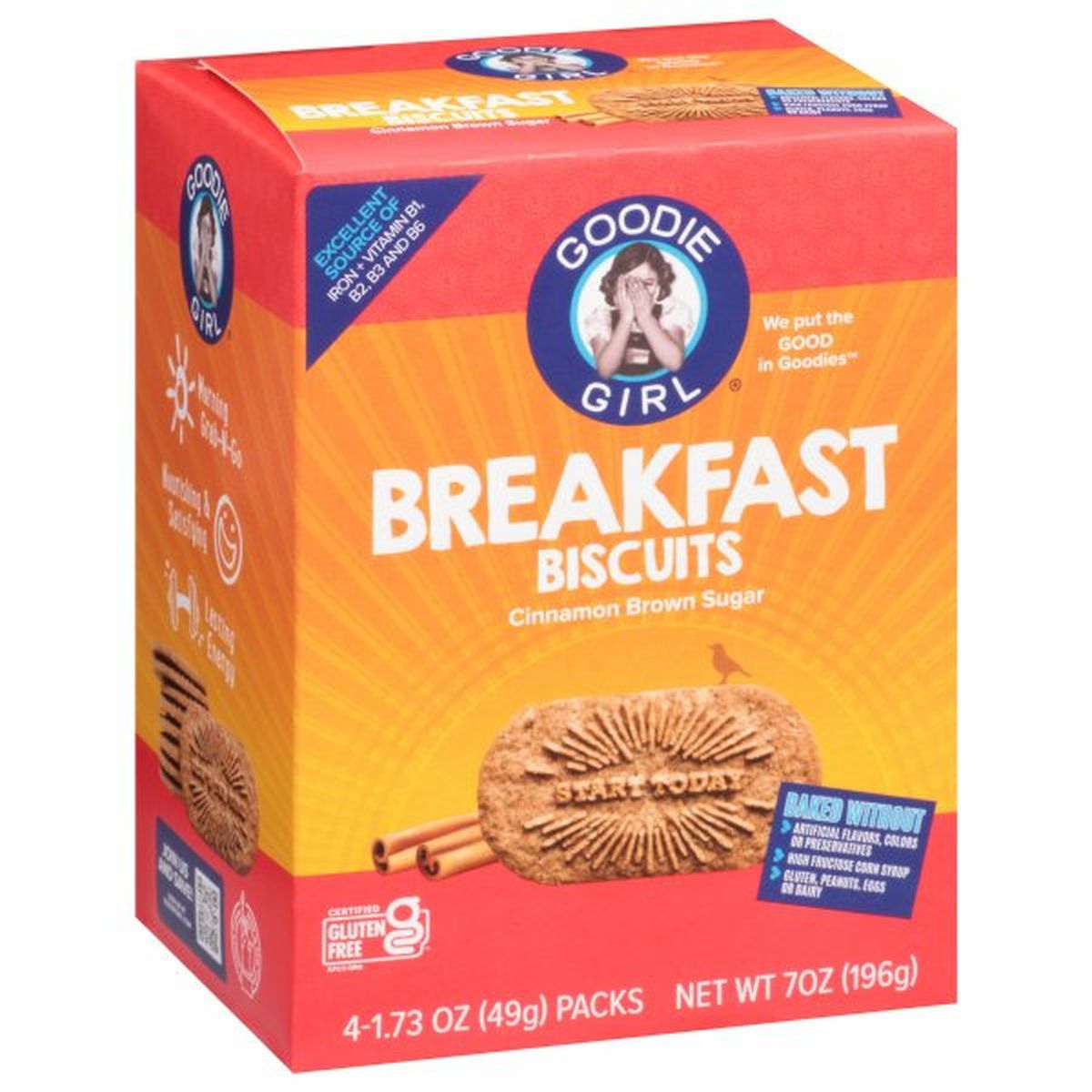 Calories in Goodie Girl Cookies Breakfast Biscuits, Cinnamon Brown Sugar