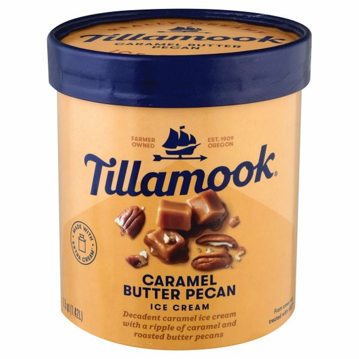 Calories in Tillamook Ice Cream, Caramel Butter Pecan