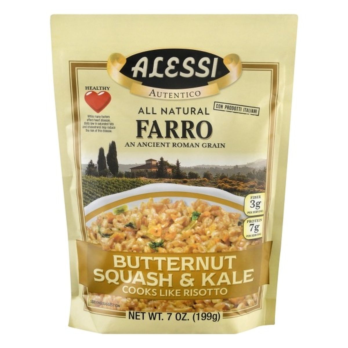 Calories in Alessi Farro, Butternut Squash & Kale