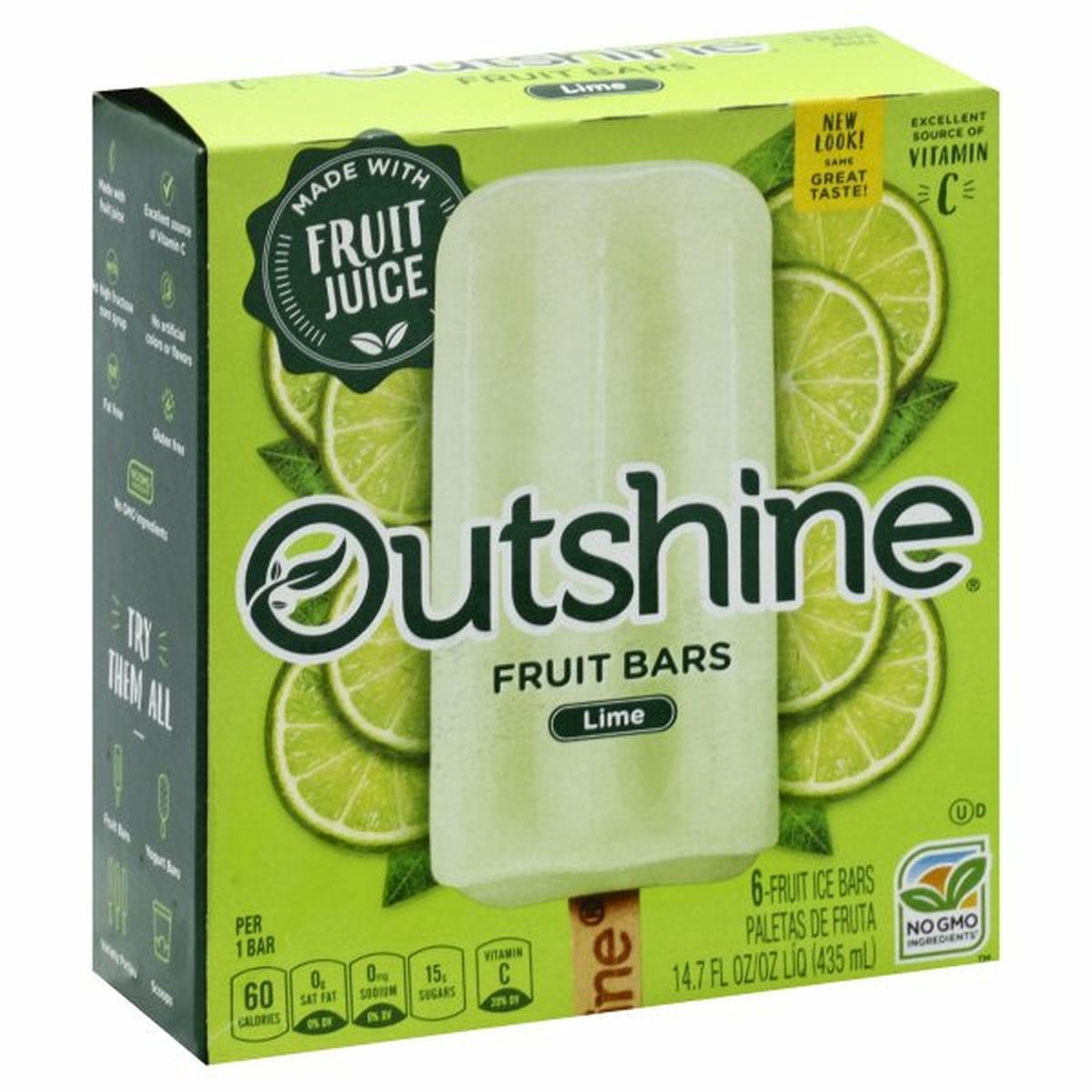Calories in Outshine Fruit Bars, Lime