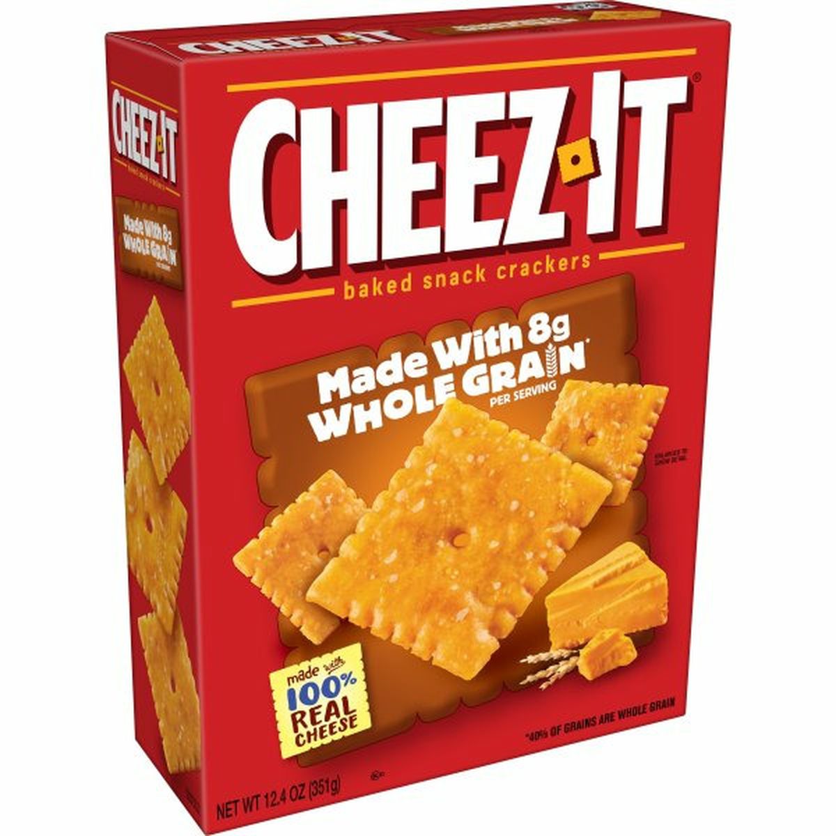 Calories in Cheez-It Crackers Cheez-It Baked Snack Cheese Crackers, Made with Whole Grain, Made with 100% Real Cheese, 12.4oz