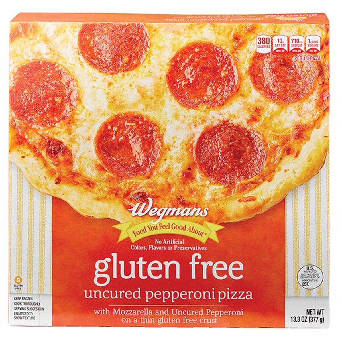 Calories in Wegmans Gluten Free Pizza, Pepperoni, Uncured