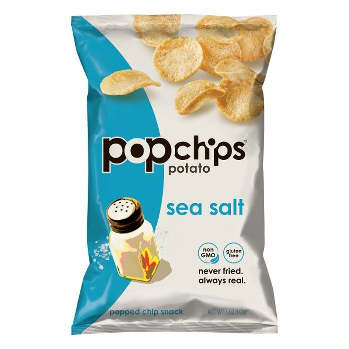 Calories in popchips Popped Chip Snack, Potato, Sea Salt