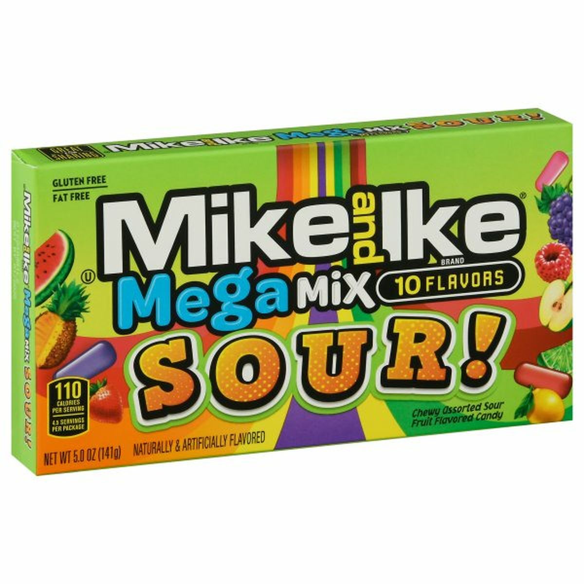 Calories in Mike And Ikes Candy, Sour, Mega Mix