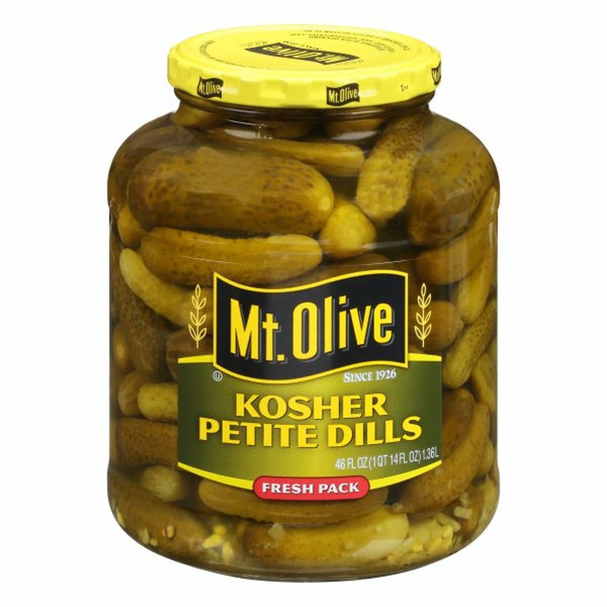 Calories in Mt. Olive Pickles, Kosher Petite Dills, Fresh Pack