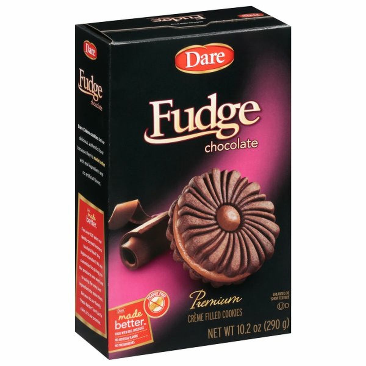 Calories in Dare Cookies, Fudge Chocolate, Premium