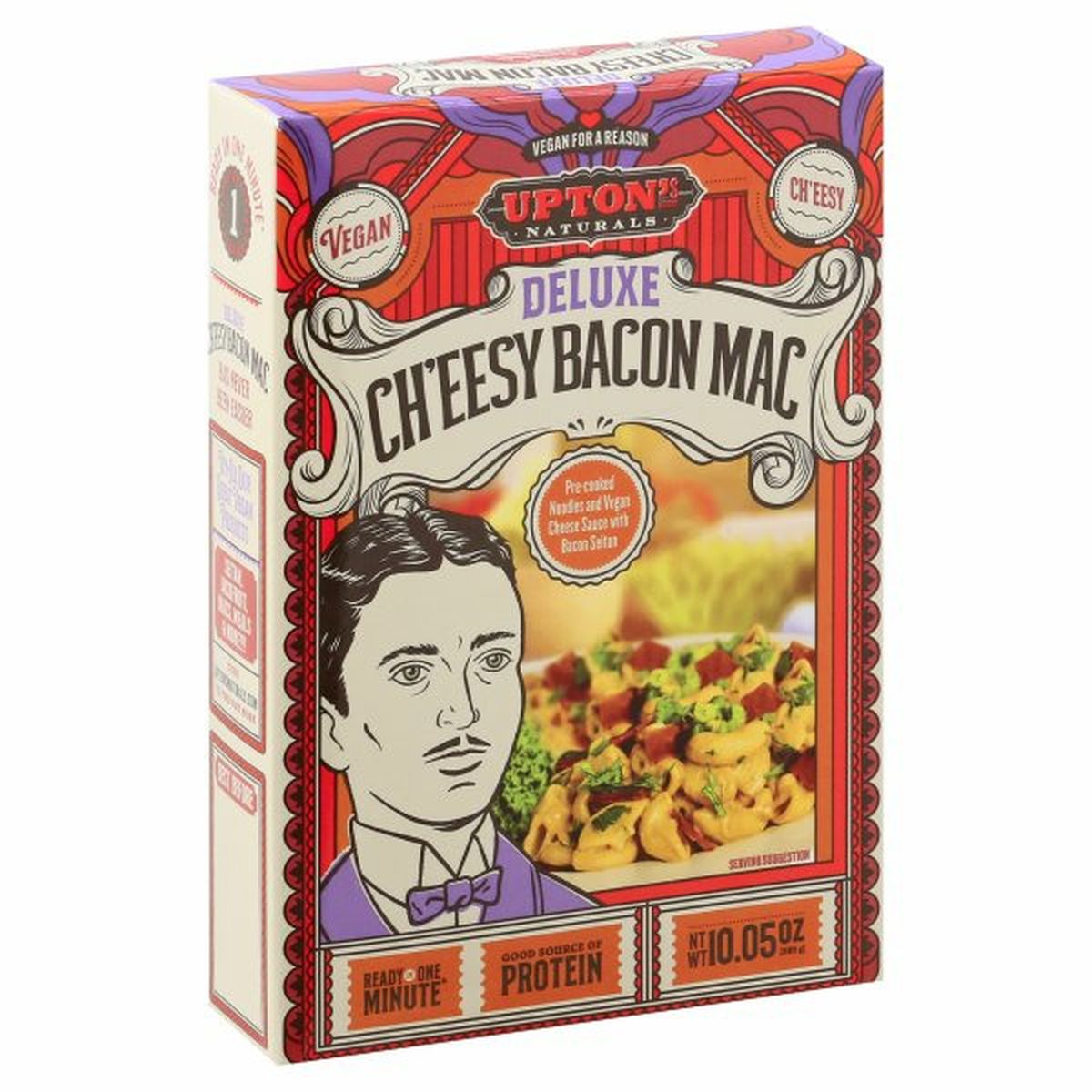 Calories in Upton's Naturals Ch'eesy Bacon Mac, Deluxe
