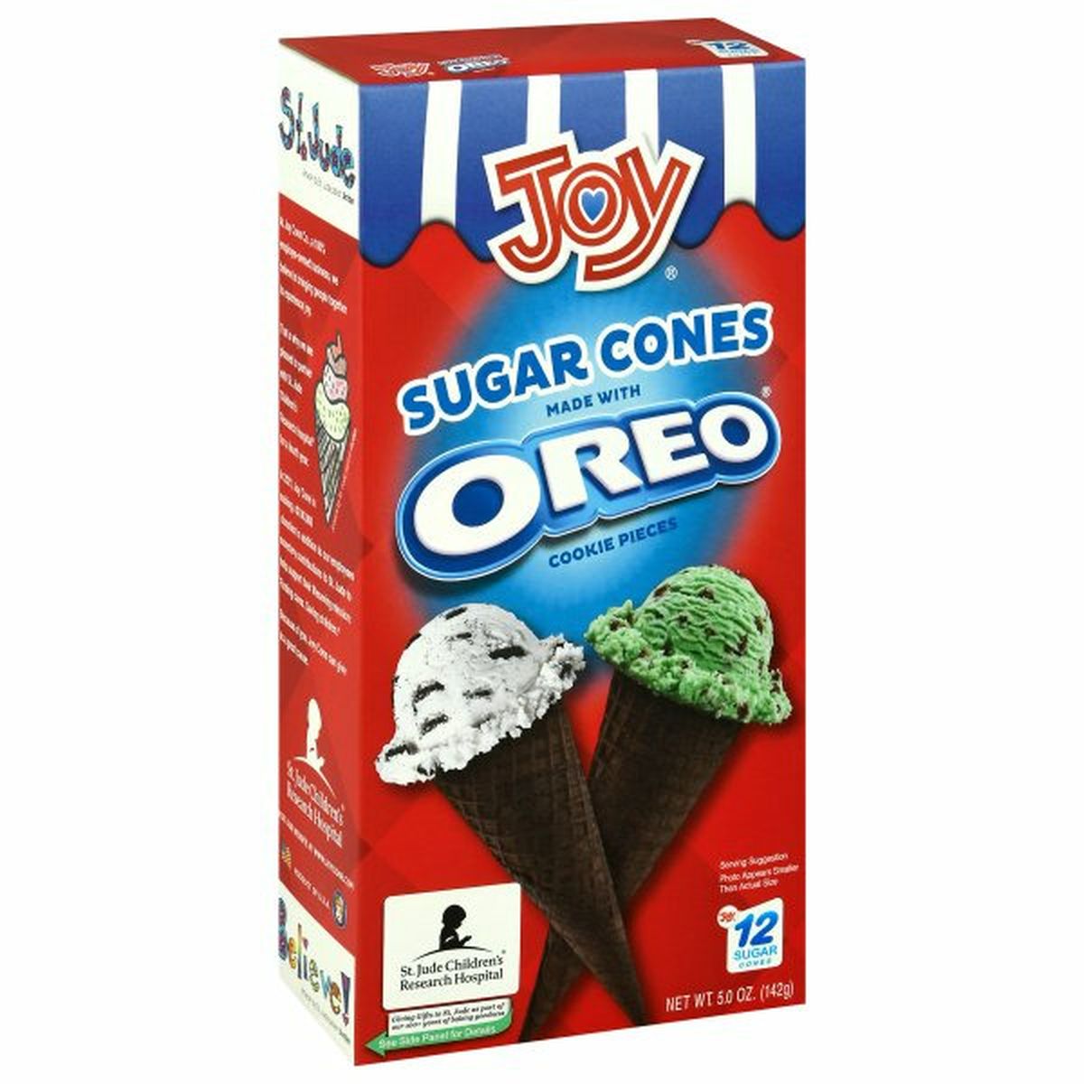 Calories in Joy Sugar Cones, Made with Oreo