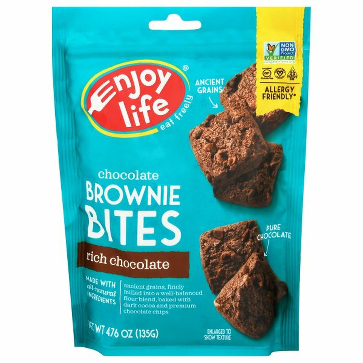 Calories in Enjoy Life Foods Brownie Bites, Rich Chocolate