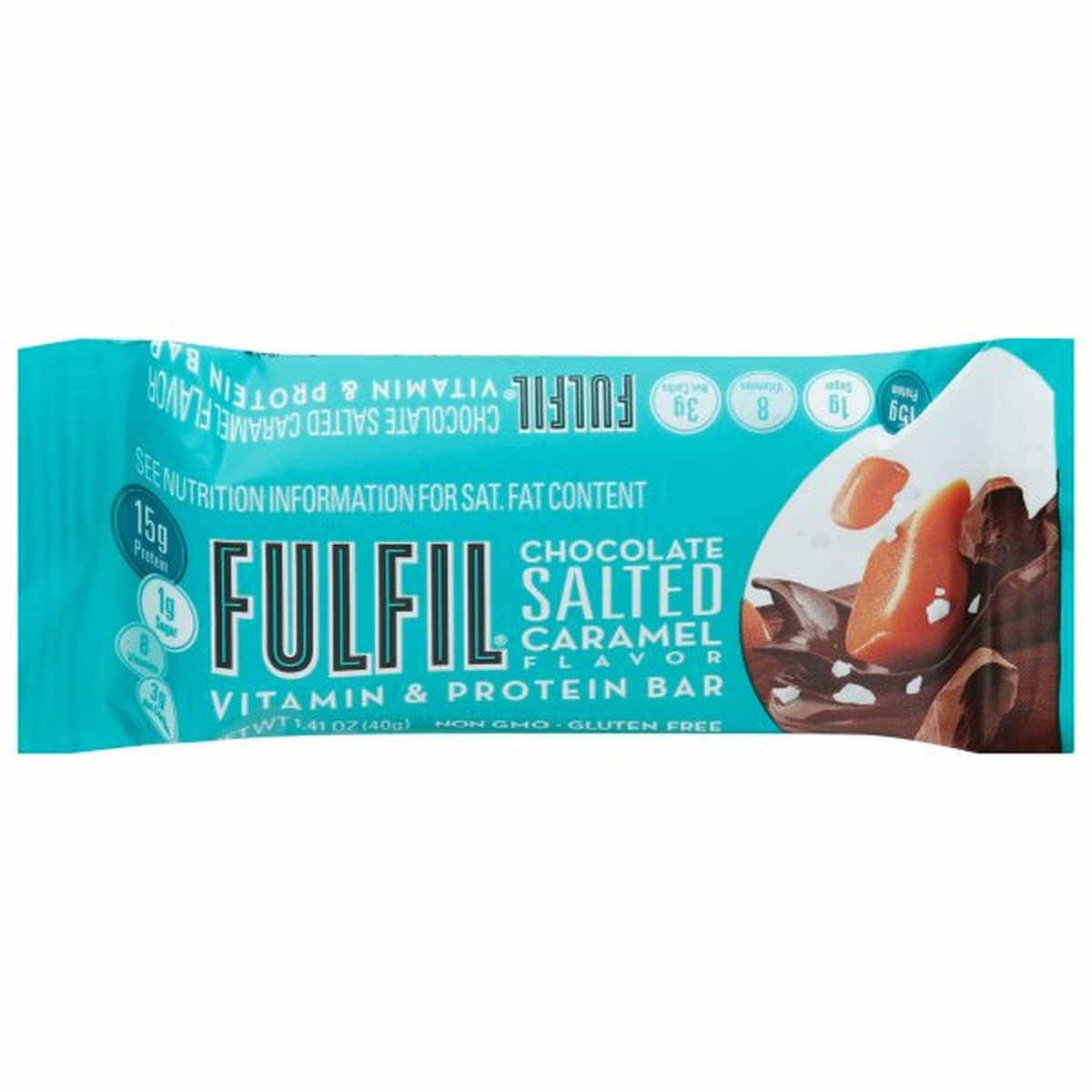 Calories in Fulfil Vitamin & Protein Bar, Chocolate Salted Caramel Flavor