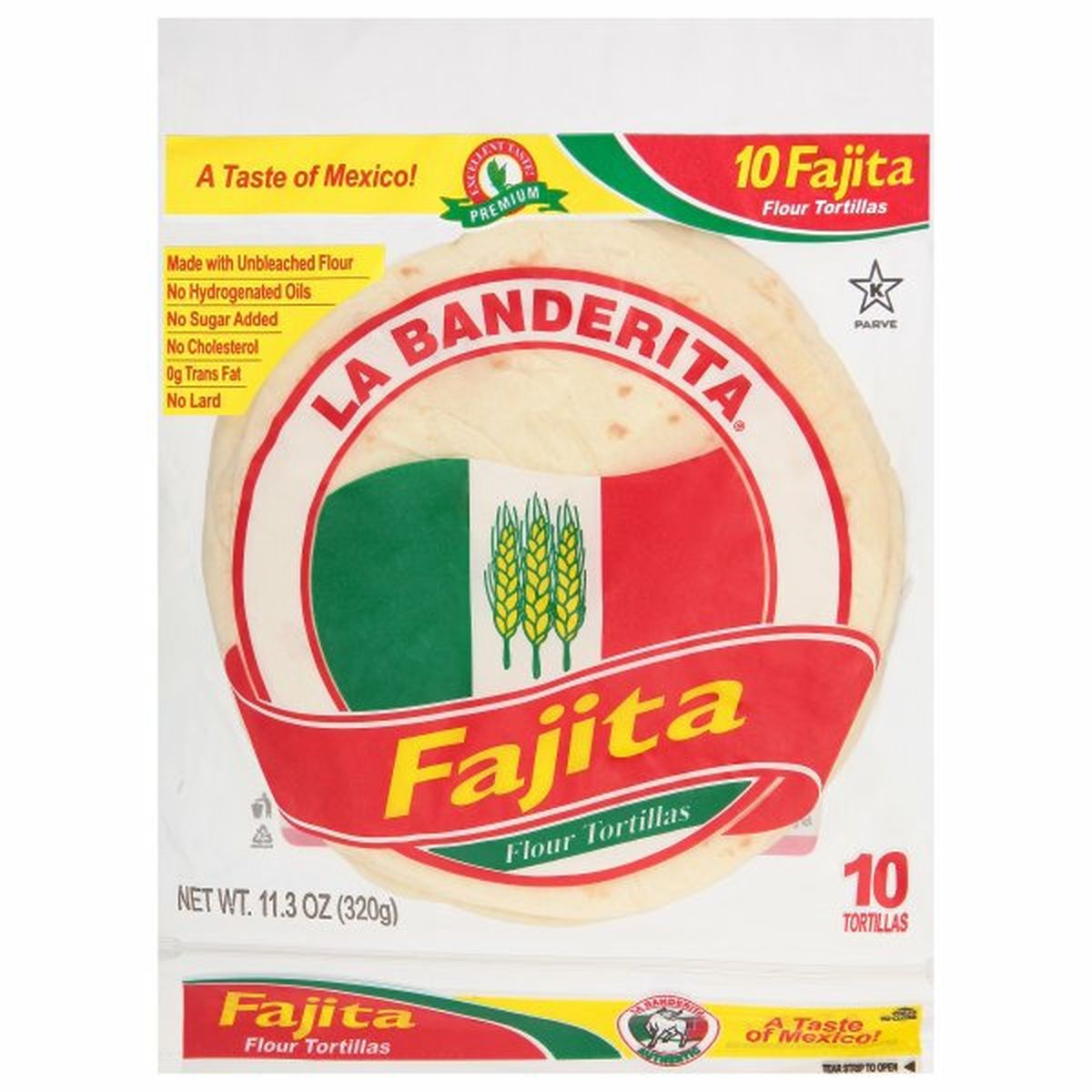 Calories in La Banderita Flour Tortillas, Fajita