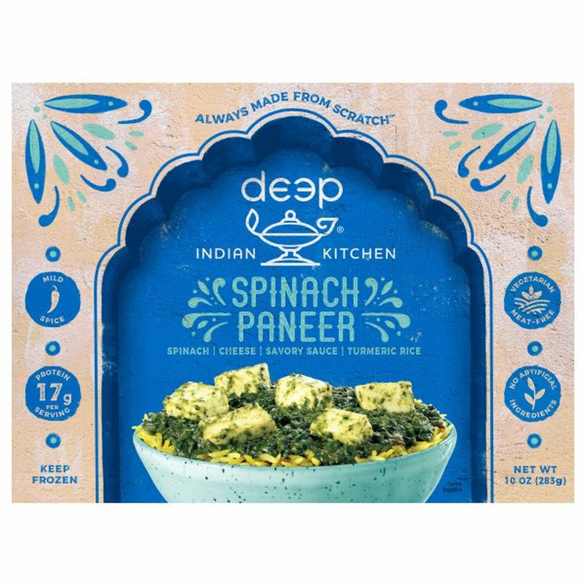 Calories in Deep Indian Kitchen Spinach Paneer, Mild Spice
