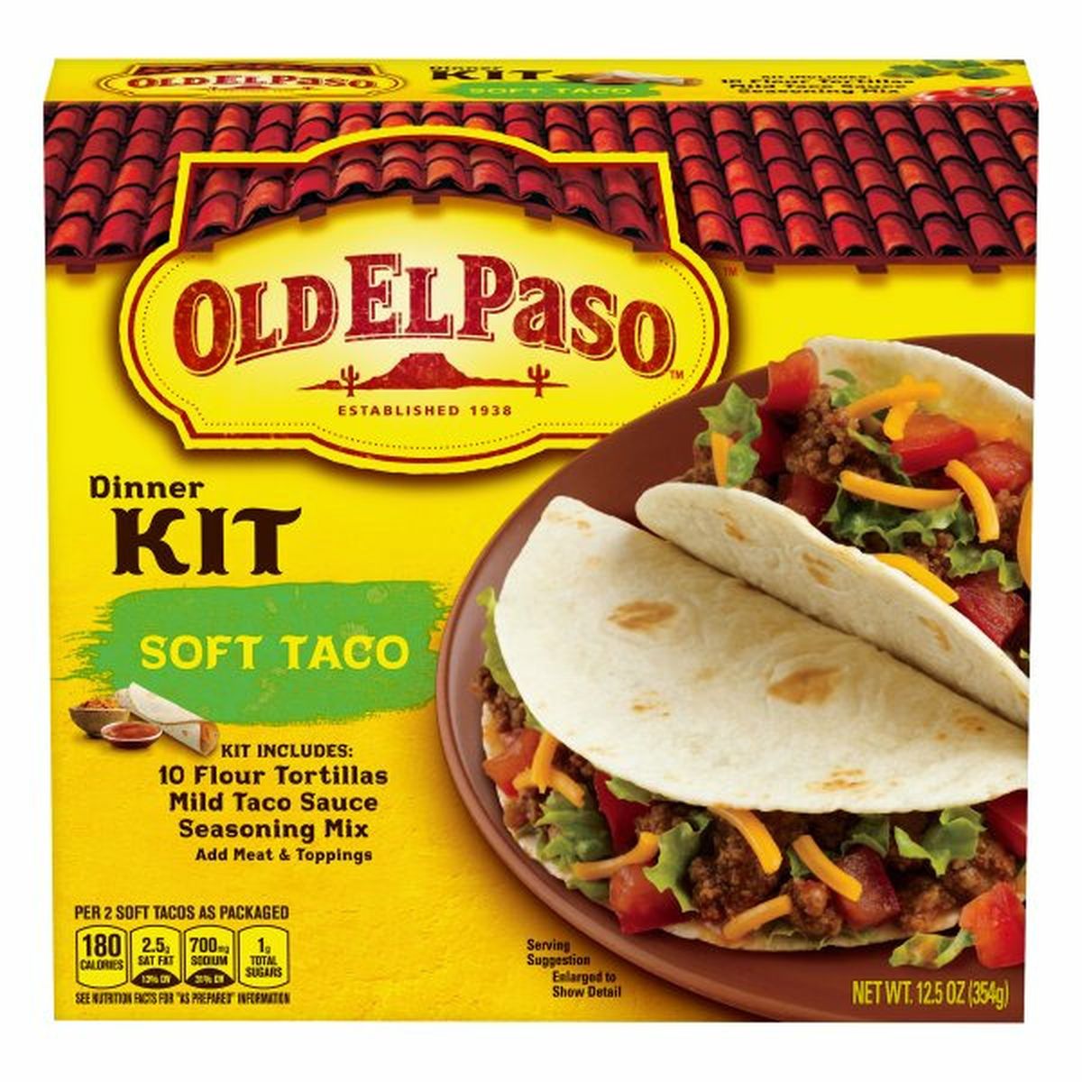 Calories in Old El Paso Dinner Kit, Soft Taco