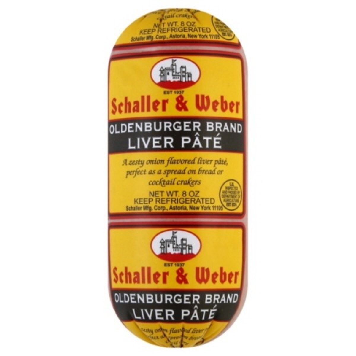 Calories in Schaller & Weber Liver Pate, Oldenburger Brand