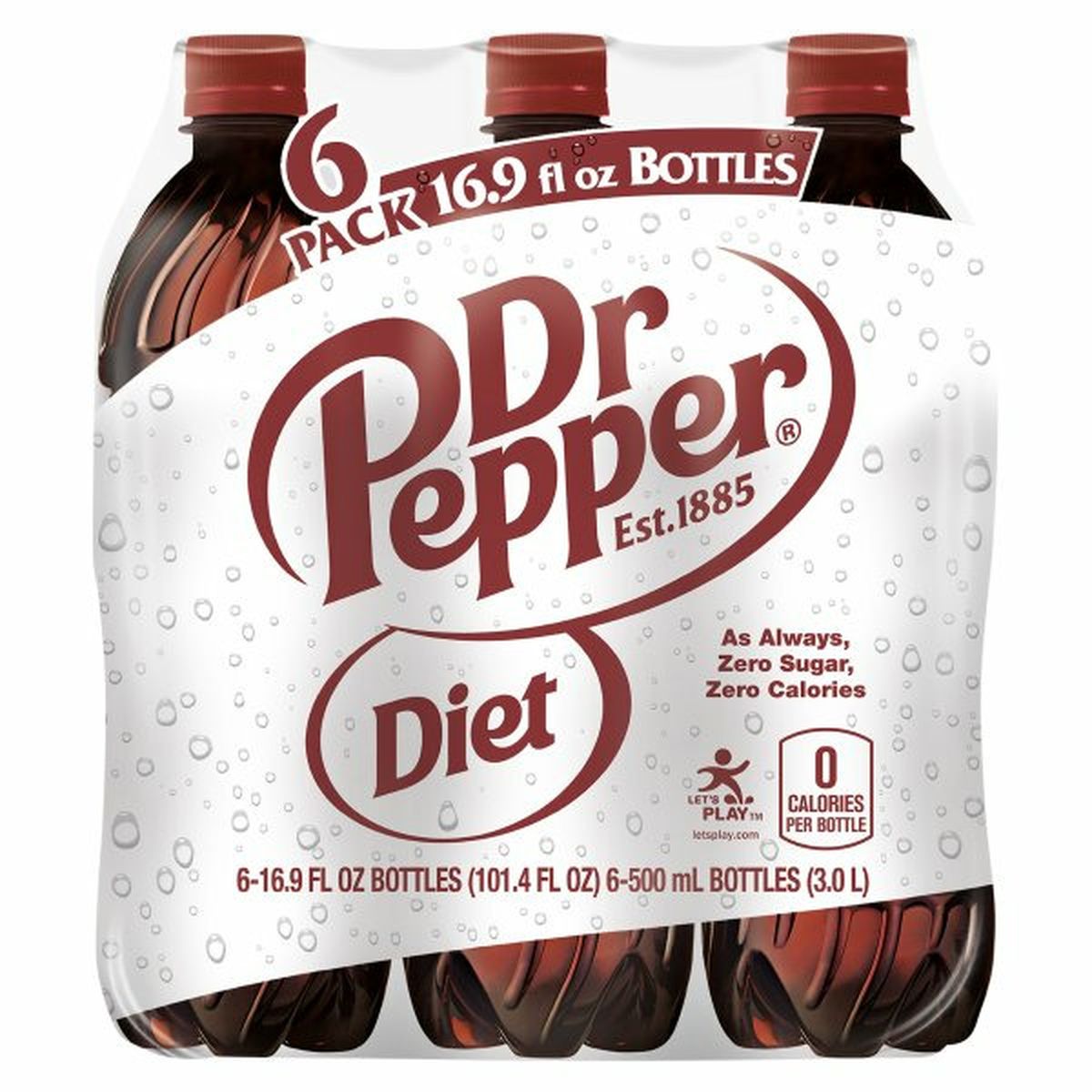 Calories in Diet Dr. Pepper Diet Dr Pepper Soda, Diet, 6 Pack