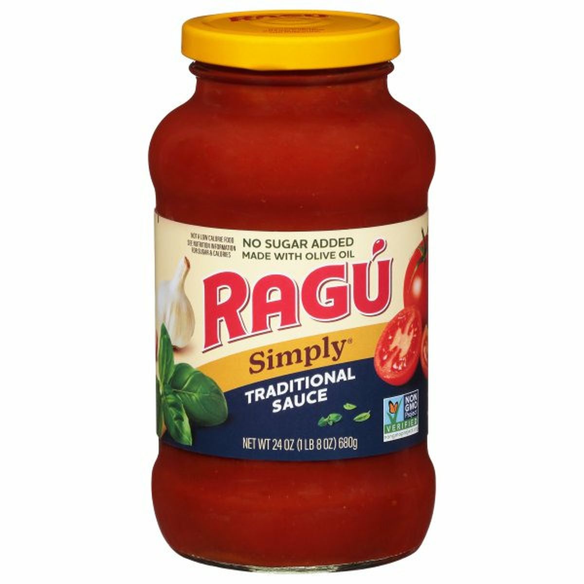 Calories in Ragu Simply Traditional Sauce