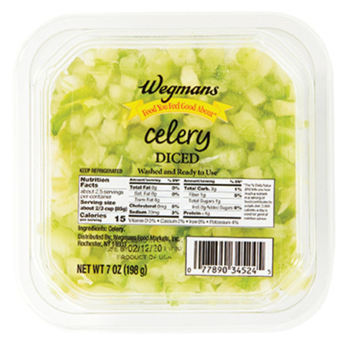 Calories in Wegmans Diced Celery