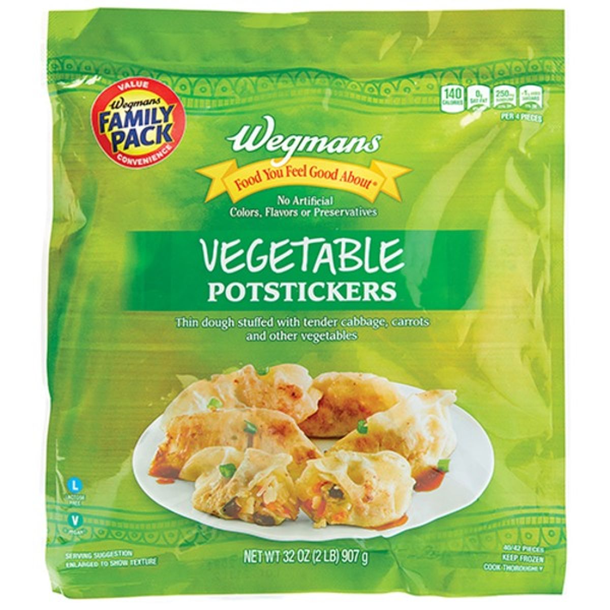 Calories in Wegmans Vegetable Potstickers, FAMILY PACK