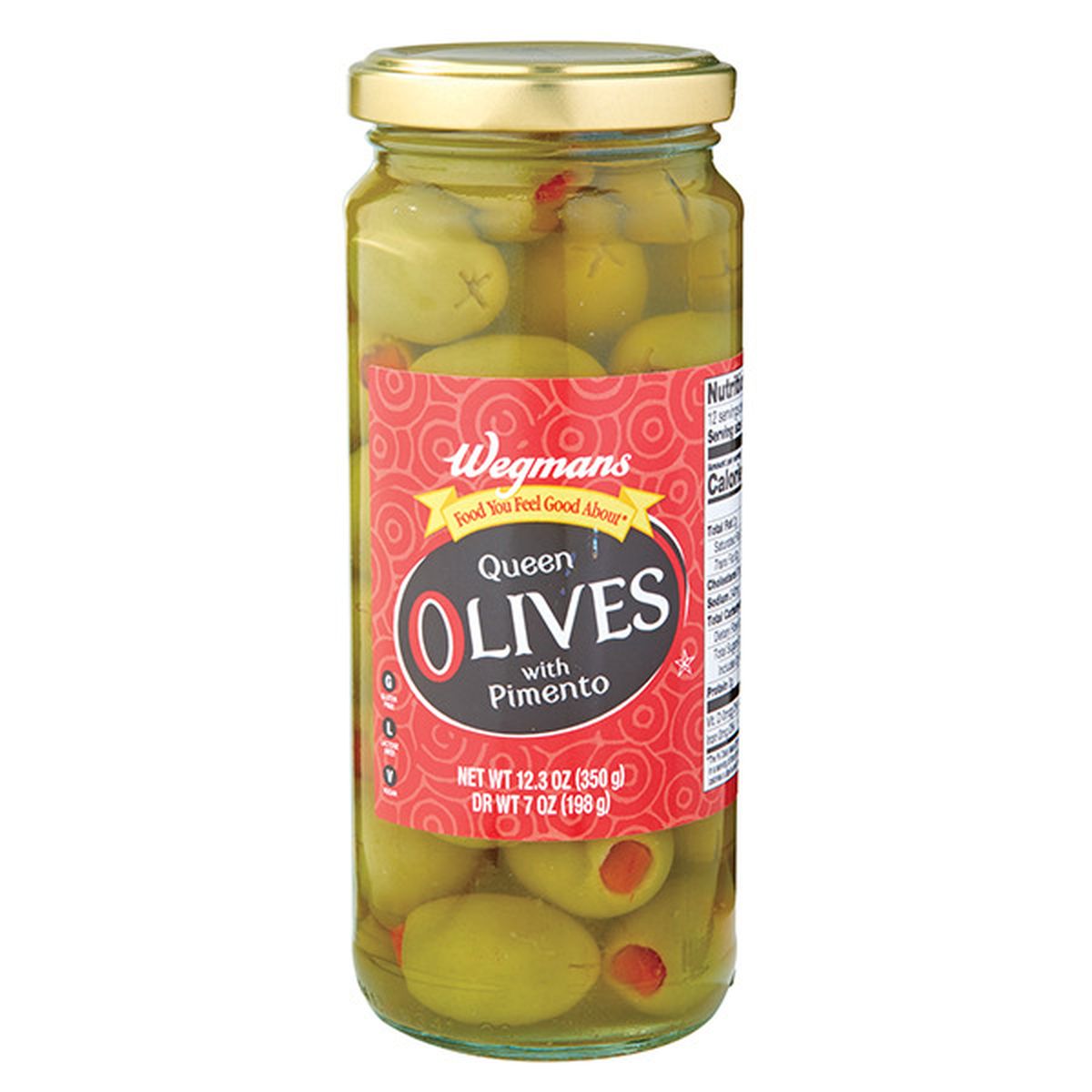 Calories in Wegmans Queen Olives with Pimento