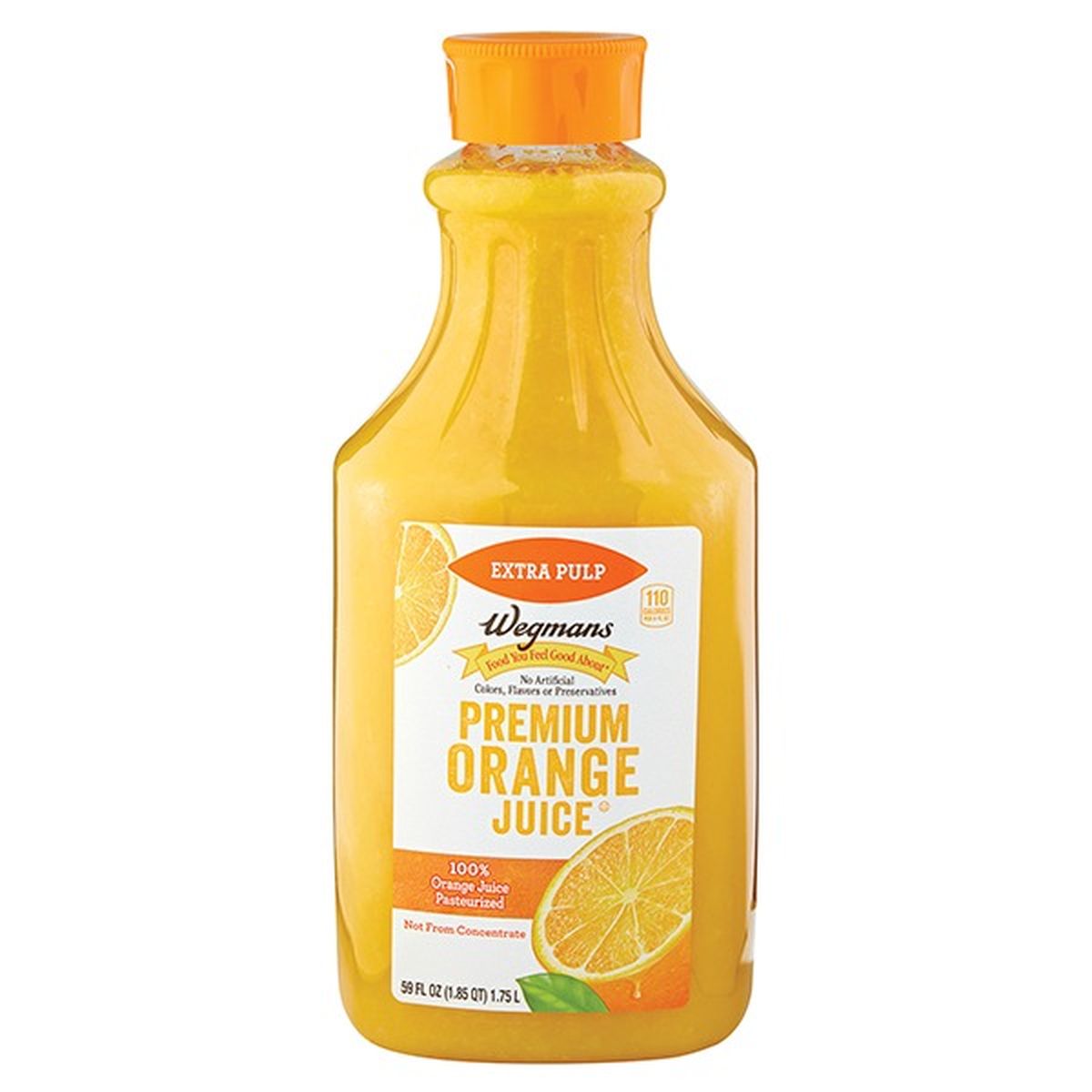 Calories in Wegmans Premium Orange Juice, Extra Pulp