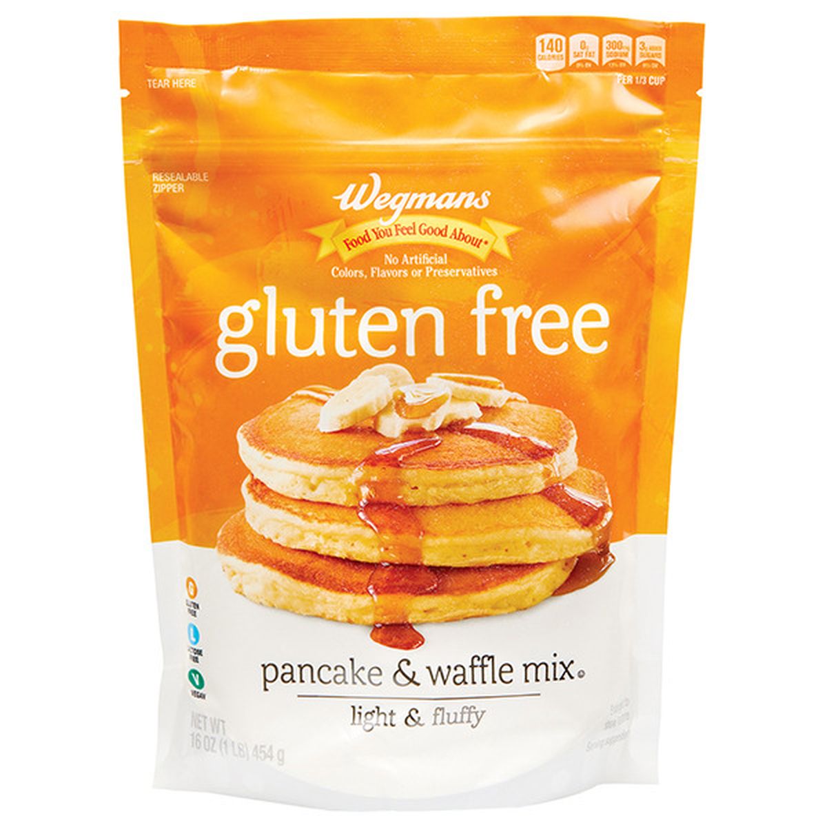 Calories in Wegmans Gluten Free Pancake & Waffle Mix
