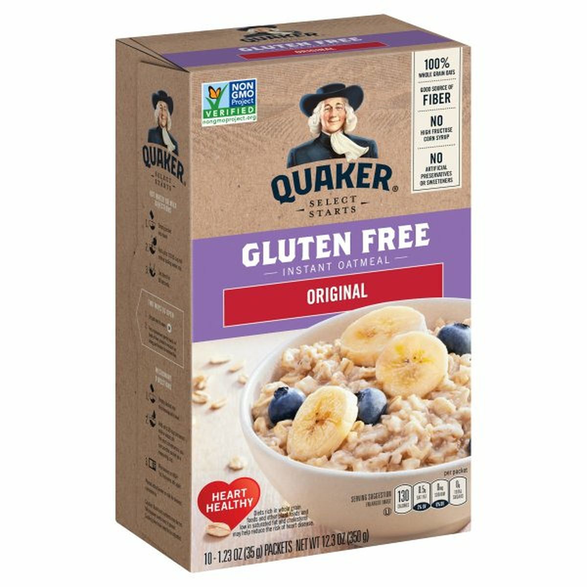 Calories in Quaker Instant Oatmeal Instant Oatmeal, Gluten Free, Original
