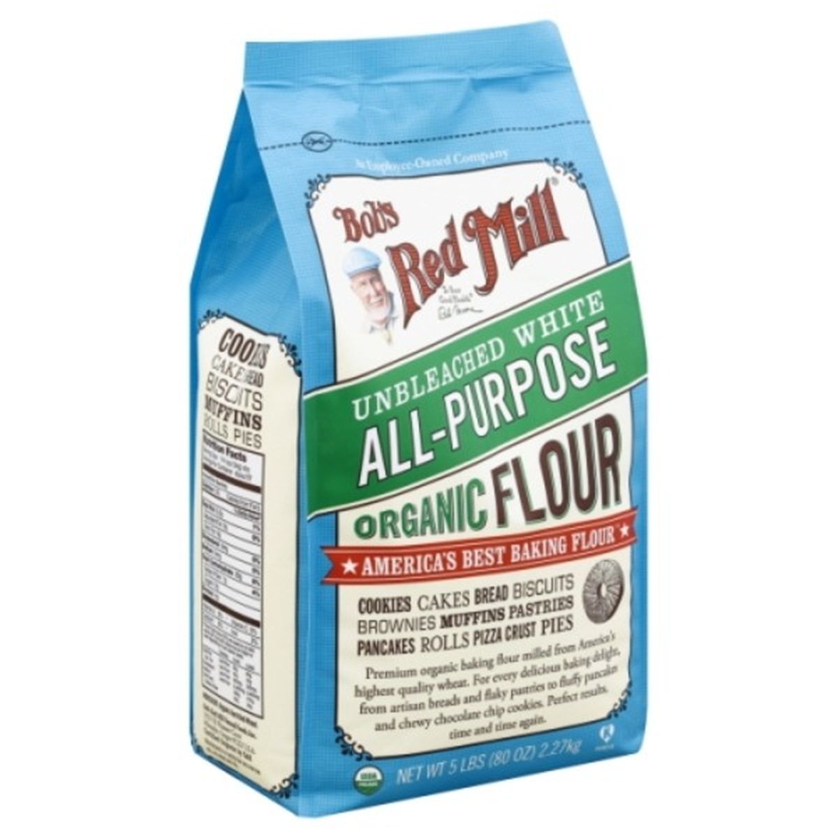 Calories in Bob's Red Mill Flour, Organic, All-Purpose, Unbleached White