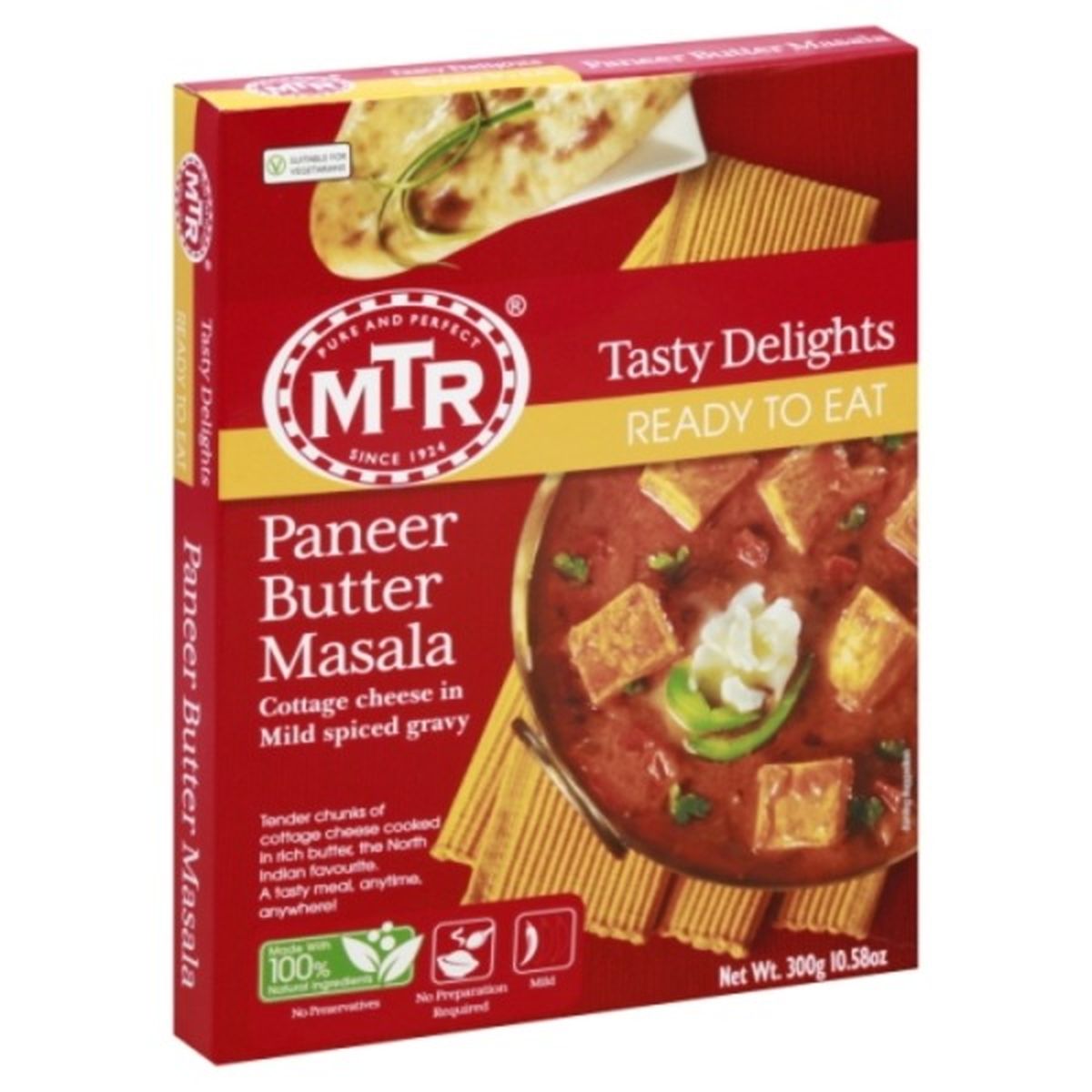 Calories in MTR Tasty Delights Paneer Butter Masala, Ready to Eat
