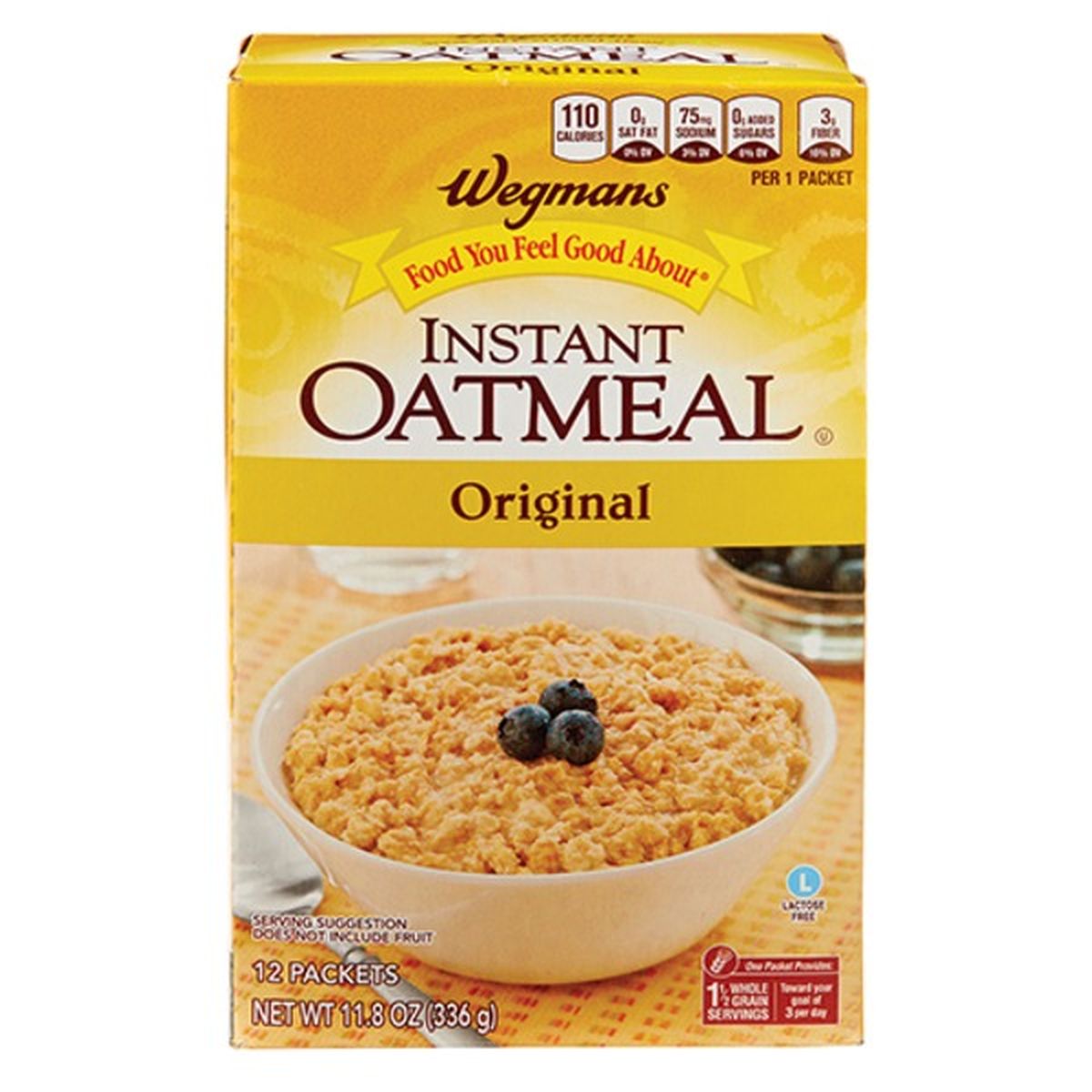 Calories in Wegmans Instant Oatmeal, Original