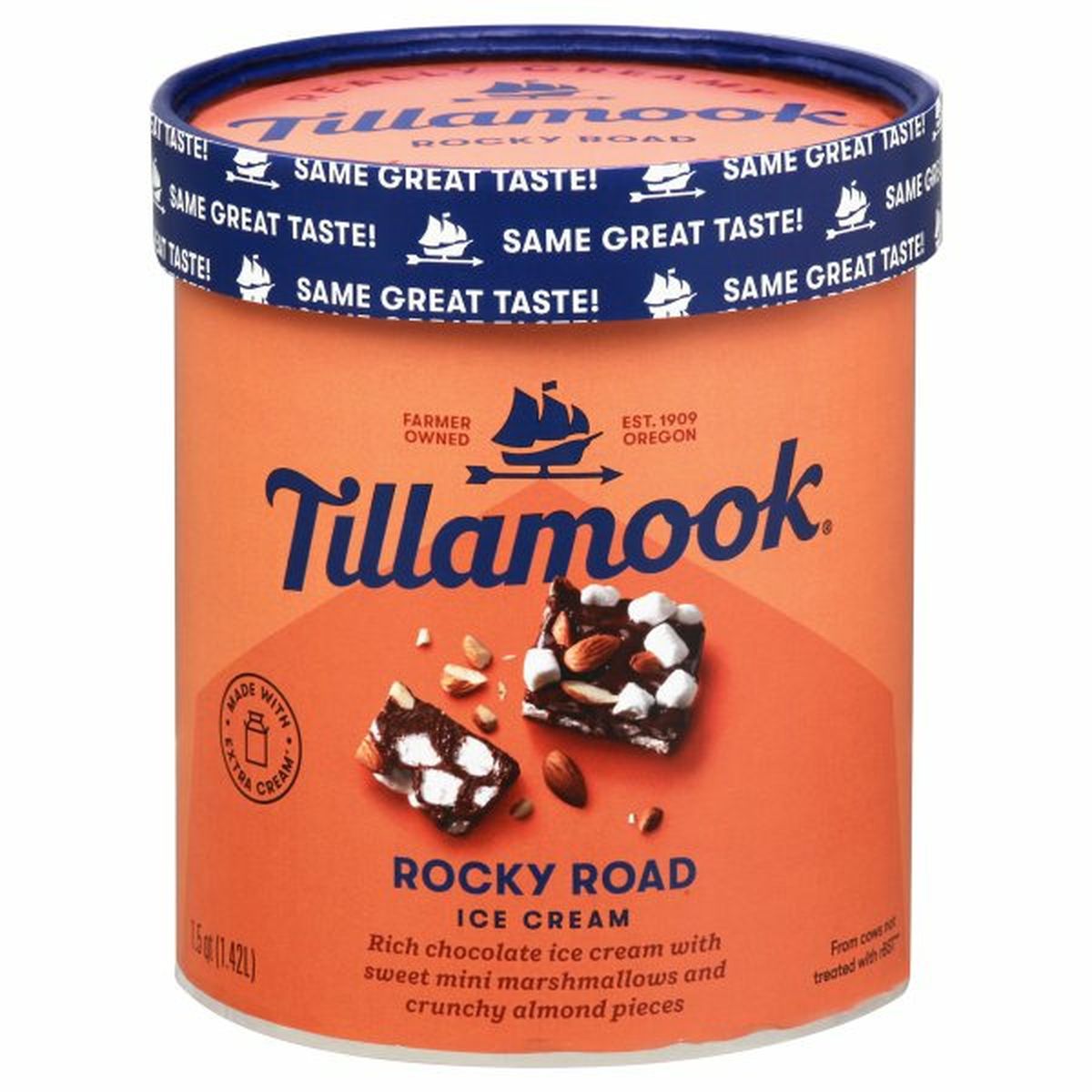 Calories in Tillamook Ice Cream, Rocky Road