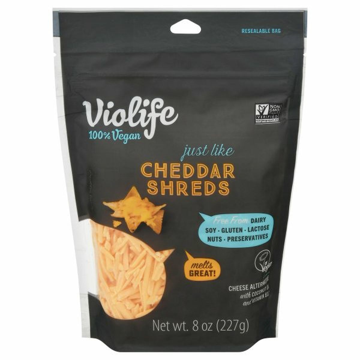 Calories in Violife Cheese Alternative, Cheddar Shreds