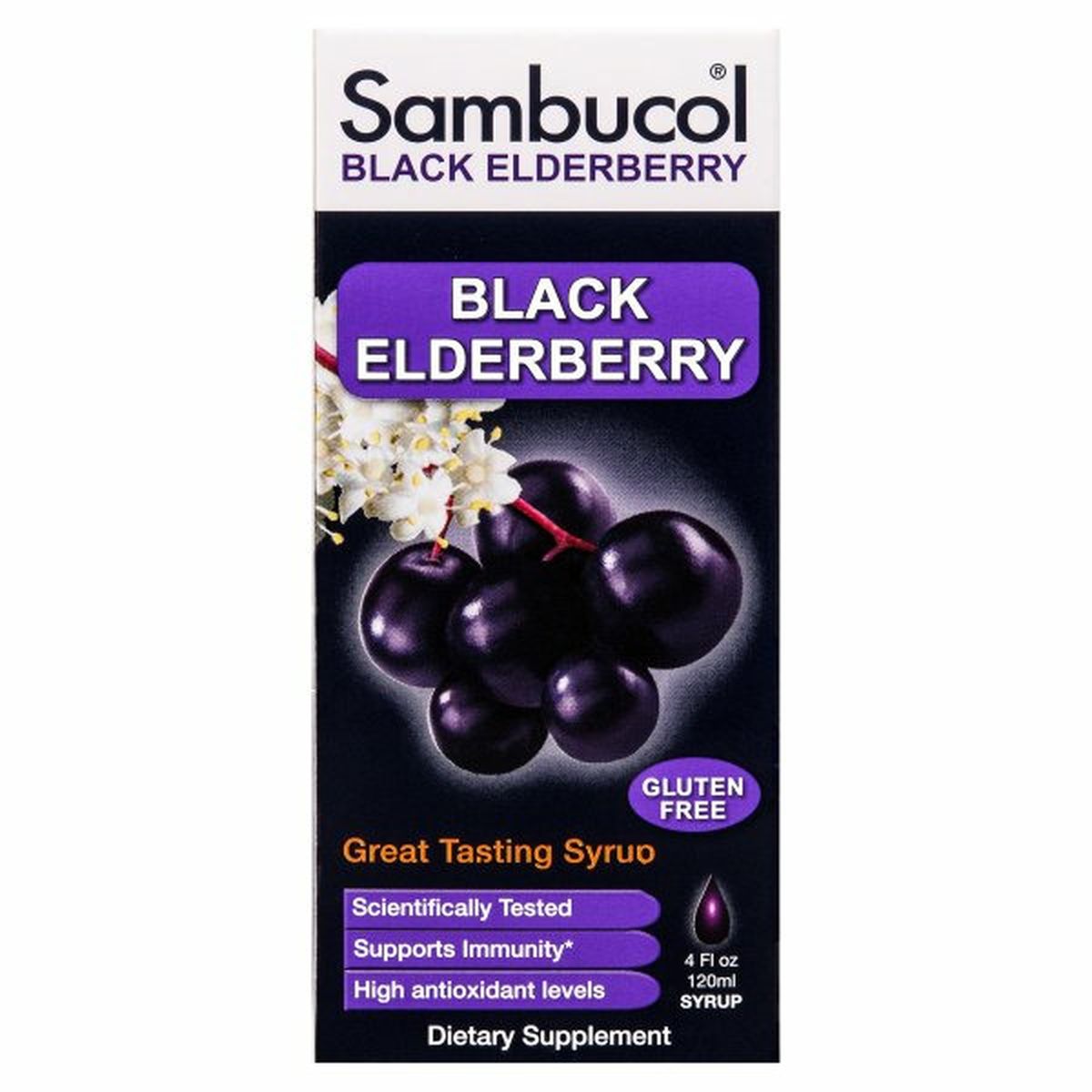 Calories in Sambucol Black Elderberry, Syrup